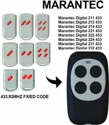Produktbild von Handsender passend für Marantec Digital 212 - Handsender 433,92MHz
