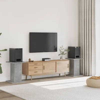 Produktbild von "im Angebot" Lautsprecherständer 2 Stk. Betongrau 30x30x60 cm Holzwerkstoff - Lautsprecherständer CC23834