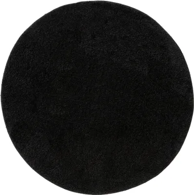 Immagine prodotto di Interiyou Tappeto lavabile a pelo lungo Sofia Nero, rotondo, ø 160 cm