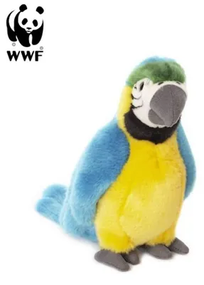 Immagine prodotto di WWF - Peluche - pappagallo ara dal petto giallo (18 cm) peluche di peluche per uccelli