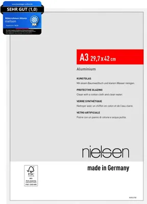 Produktbild von nielsen Aluminium Bilderrahmen Atlanta, 29,7 x 42 cm (A3), Weiß matt