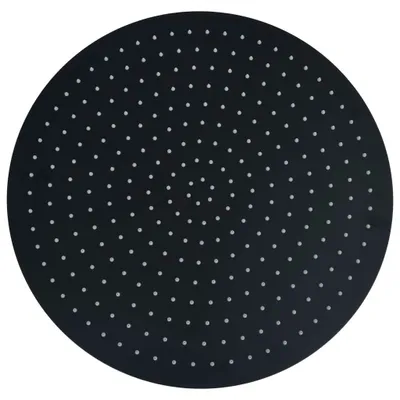Image de vidaXL Douche de pluie en acier inoxydable 50 cm ronde noire