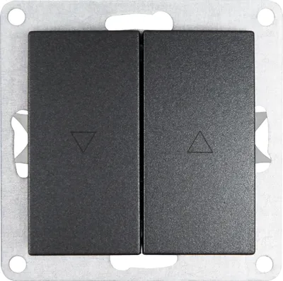 Produktbild von Jalousie-Taster McPower ''Flair'', Hoch und Runter, 250V/10A, UP, anthrazit
