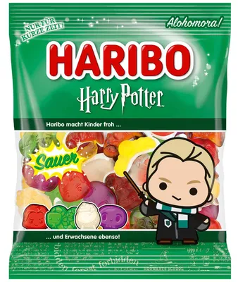 Immagine prodotto di Gomme alla frutta Haribo Harry Potter Draco Malfoy confezione acida 160g