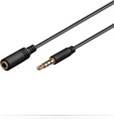 Produktbild von Microconnect 3.5mm - 3.5mm, 2.0m, 3.5mm, 3.5mm, Männlich/weiblich, Schwarz