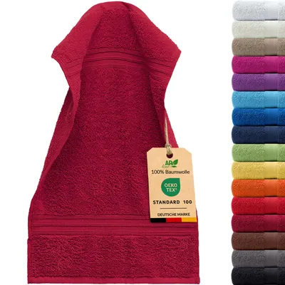Produktbild von AR Line ARIZONA Handtuch-Serie – 500 g/m² Frottier in 9 Größen verfügbar, Größe: Gästetuch 30x50 cm, Farbe: Burgund