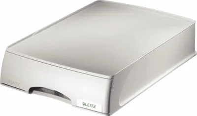 Produktbild von Leitz Briefablage Plus 52100085 DIN A4 stapelbar PS grau