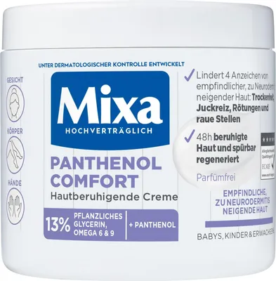 Immagine prodotto di Mixa Panthenol Comfort Crema Lenitiva Viso, Mani e Corpo, 400 ml