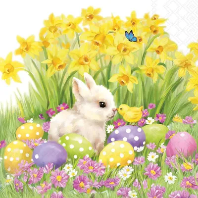 Produktbild von Servietten 33x33 cm - Easter friends