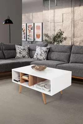 Obrázok produktu pre Skye Decor, Kvalitný konferenčný stolík (3 časti) – dub sýto modrej farby, 100% melamín | 12345