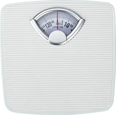 Produktbild von WENKO Personen Waage Körper Gewicht wiegen mechanisch 130 kg Display analog Bad