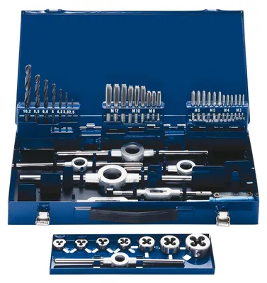 Produktbild von Eventus by Exact 10722 Tap tool kit 43-piece HSS metric M3, M4, M5, M6, M8, M10, M12