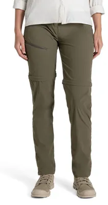 Produktbild von Craghoppers NosiLife Zip-off Wanderhose für Damen in Langgröße, Größe:38, Farbe:Wild Olive