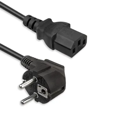 Image de Vultech ALIM15 Câble d'alimentation noir 1,5 m Fiche secteur type F IEC C13