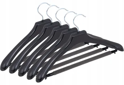 Produktbild von Fabryka Wieszaków Polwo Kleiderbügel 25er Set Schwarz