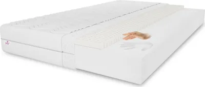 Obrázok produktu pre Detský latexový matrac 70x140x10 cm, stupeň tvrdosti H3, prešívaný biely poťah