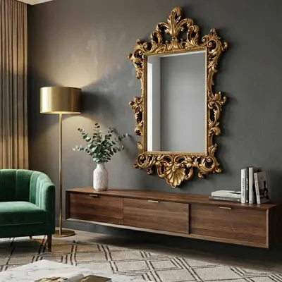 Produktbild von riess-ambiente Wandspiegel OPULENT 125cm gold detailreiche Rahmenverzierung Modern Barock