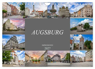 Produktbild von Augsburg Impressionen (Wandkalender 2027 DIN A4 quer), CALVENDO Monatskalender