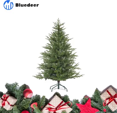 Produktbild von Weihnachtsbaum 150 cm – realistisches Aussehen – Schnellaufbau – inkl. Ständer – feuersicherer Kunststoff