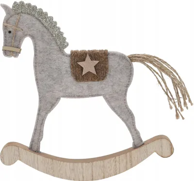 Imagen del producto de Adorno navideño con forma de caballo, 22 cm