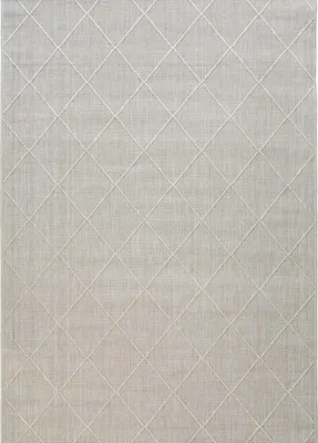 Produktbild von Moderner Teppich mit Rautenmuster in Beige 80x250