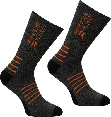 Obrázok produktu pre Regatta - Ponožky pre mužov, bambusové RG12283 (39,5 EU - 42 EU) (Dark-Khaki/Orange)