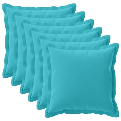 Zdjęcie produktu dla Pokrowce na poduszki vidaXL, 6 sztuk, kolor turkusowy, materiał: poliester, wymiary: 70 x 70 cm
