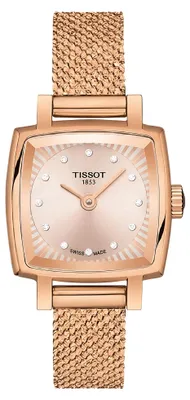 Produktbild von Tissot Lovely Square Damenuhr Roségold Diamanten T058.109.33.456.00