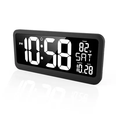 Produktbild von EM3217 Ultraklare LED-Grossbild-XXL-Wanduhr, Wohnzimmerwecker, Temperaturuhr mit Innentemperaturanzeige
