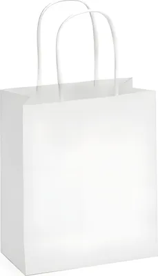 Produktbild von Papiertragetasche Kordelgriff - 15x18cm weiss