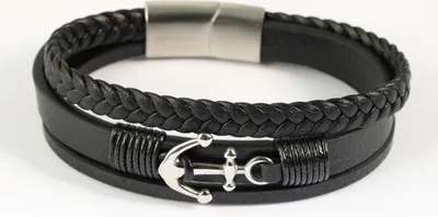Produktbild von "Arne" - Armband aus Kunstleder, Anker, 4-VE