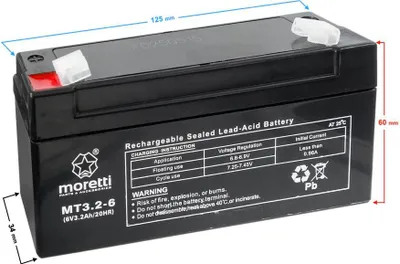 Produktbild von Moretti UPS MT3.2-6 Batterie