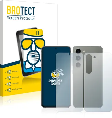 Produktbild von BROTECT Entspiegelungs Schutzglas für Samsung Galaxy S23 (Display+Rückseite) Schutzfolie Panzer Folie Glas Display Schutz matt