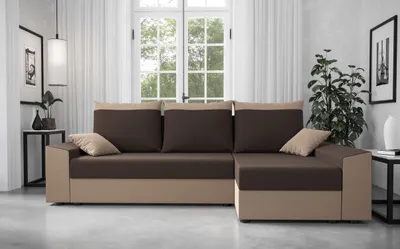 Produktbild von Ecksofa PARI - braun / dunkelbraun