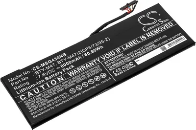 Obrázek produktu pro Baterie pro MSI GS40, GS43, MS14, 8000mAh, Li-Ion