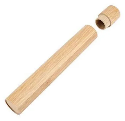 Produktbild von Zahnbürstenhalter Bambus Tragbar für Reise Camping Schule Büro 21 cm