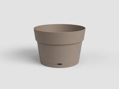 Image de Artevasi Pot de fleurs CAPRI, avec réservoir d'eau, 35 cm, plastique, gris
