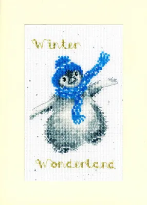 Obrázek produktu pro Bothy Threads sada přání křížkovým stehem "Winter Wonderland Christmas card", počítání vzoru, XMAS55, 10x16cm