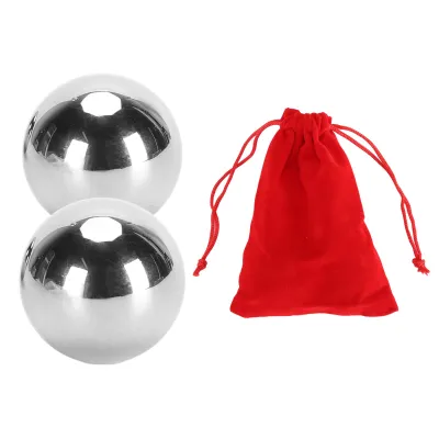 Immagine prodotto di 1 paio di palline Baoding, diametro 3,5 cm, palline in acciaio inossidabile per l'allenamento della forza e della flessibilità e per la riduzione dello stress