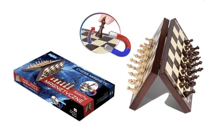 Zdjęcie produktu dla Szachy drewniane magnetyczne 30353