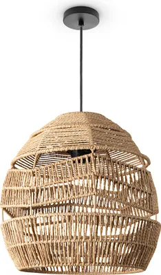 Produktbild von Pendelleuchte Wohnzimmer Boho Korbleuchten Pendellampe Rattan Hängeleuchte