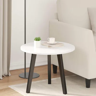 Immagine prodotto di Maison Exclusive - Piano del tavolo in materiale derivato dal legno, bianco lucido, Ø 50 x 1,5 cm