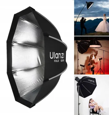 Obrázek produktu pro Osmiboký softbox s mřížkou 80 cm, rychloupínací na systém Bowens Ulanzi / Fold QS80