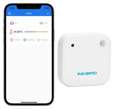 Zdjęcie produktu dla Czujnik temperatury, łączność Bluetooth, wodoodporna konstrukcja, jak na zdjęciu