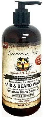Obrázok produktu pre Sunny Isle Jamajský čierny ricínový olej na umývanie vlasov a fúzov 340 ml