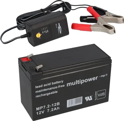 Produktbild von BLEI AKKU BATTERIE 12V 7,2Ah kompatibel GEL 7,0Ah 7Ah für KINDERAUTO LADER