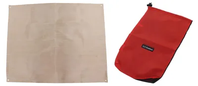 Productafbeelding van Hittebestendige mat, glasvezel, bestand tegen hoge temperaturen, geschikt voor vuurplaatsen, outdoor accessoires voor barbecueën, kamperen en picknicken, groot, 100 x 80 cm