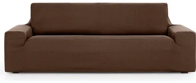 2-Sitzer-Sofaabdeckung, braun, universell, für Rückenlehne, Sitz und Armlehnen