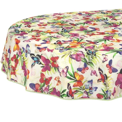 Tischdecke Lucia-Palmen Bunt Oval 240x140cm Band, Hauptbild