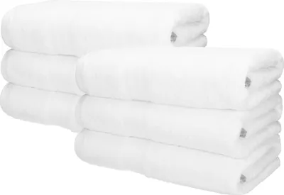 Produktbild von Betz 6 Stück Saunatücher 70 x 200 cm PREMIUM 100% Baumwolle Badetuch Liegetuch Strandtuch   Farbe: weiß